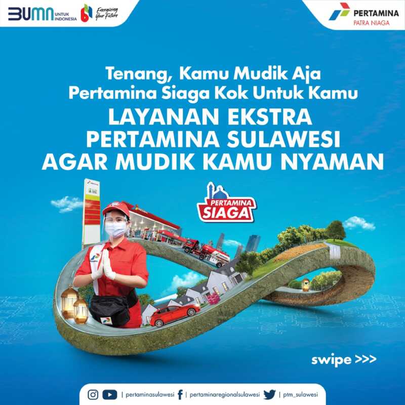 Arus Balik Libur Lebaran, Puluhan Kantong BBM di Siagakan Pertamina Regional Sulawesi 1